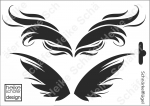 Schablone-Stencil A5 063-337 Schnörkelflügel